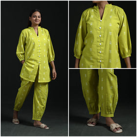 Jacquard cotton co-ord set for women 19 - handcrafted