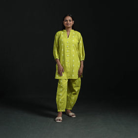 Jacquard cotton co-ord set for women 19 - handcrafted