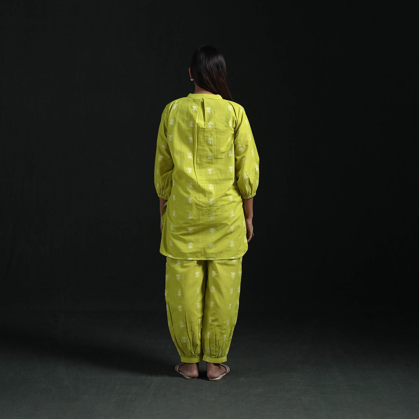 Jacquard cotton co-ord set for women 19 - handcrafted
