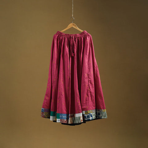 Jacquard patchwork 24 kali cotton long skirt 01