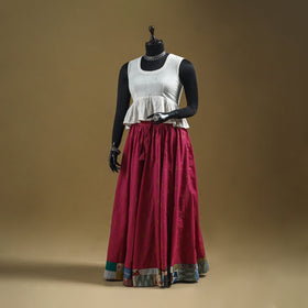 Jacquard patchwork 24 kali cotton long skirt 01