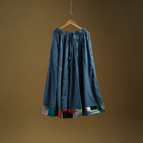 Jacquard patchwork 24 kali cotton long skirt 02