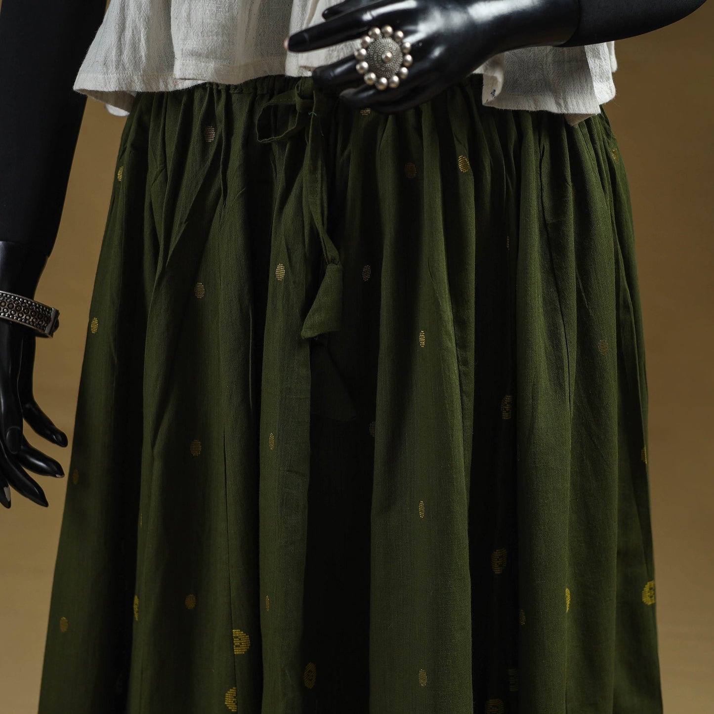 Jacquard patchwork 24 kali cotton long skirt 03