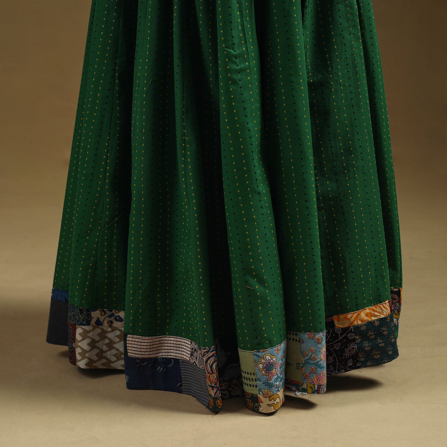 Jacquard patchwork 24 kali cotton long skirt 04