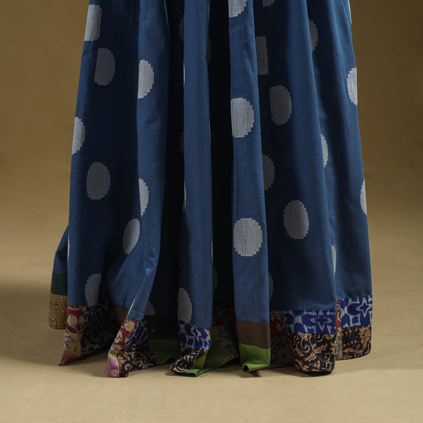 Jacquard patchwork 24 kali cotton long skirt 05