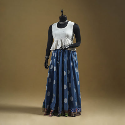 Jacquard patchwork 24 kali cotton long skirt 05