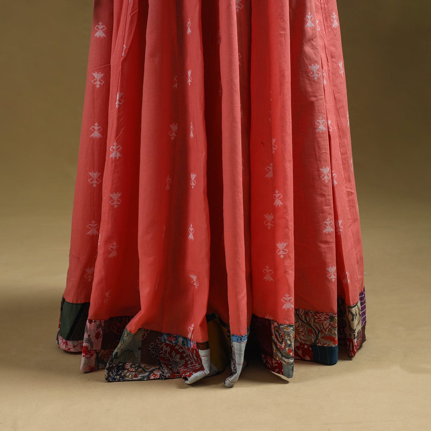 Jacquard patchwork 24 kali cotton long skirt 06