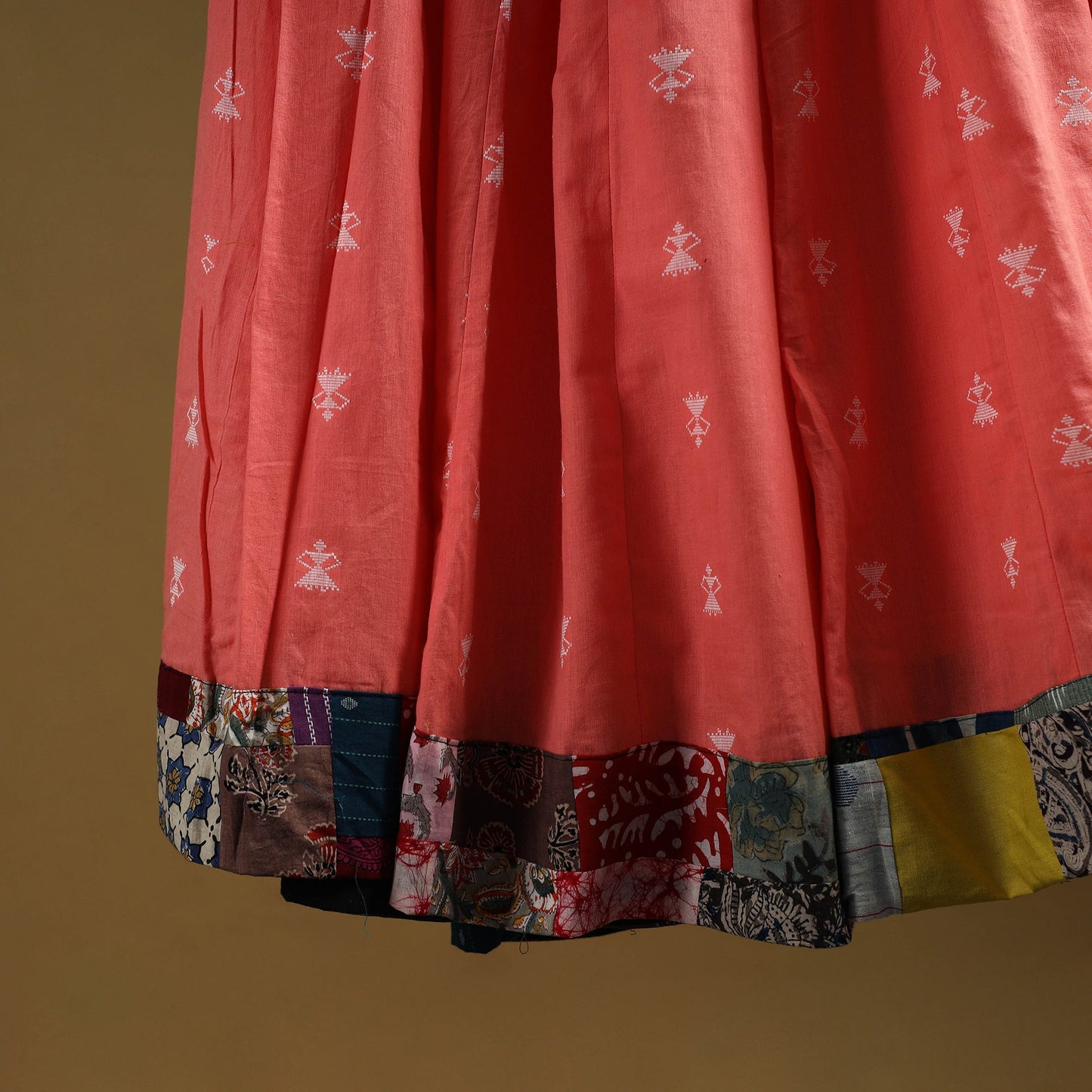 Jacquard patchwork 24 kali cotton long skirt 06