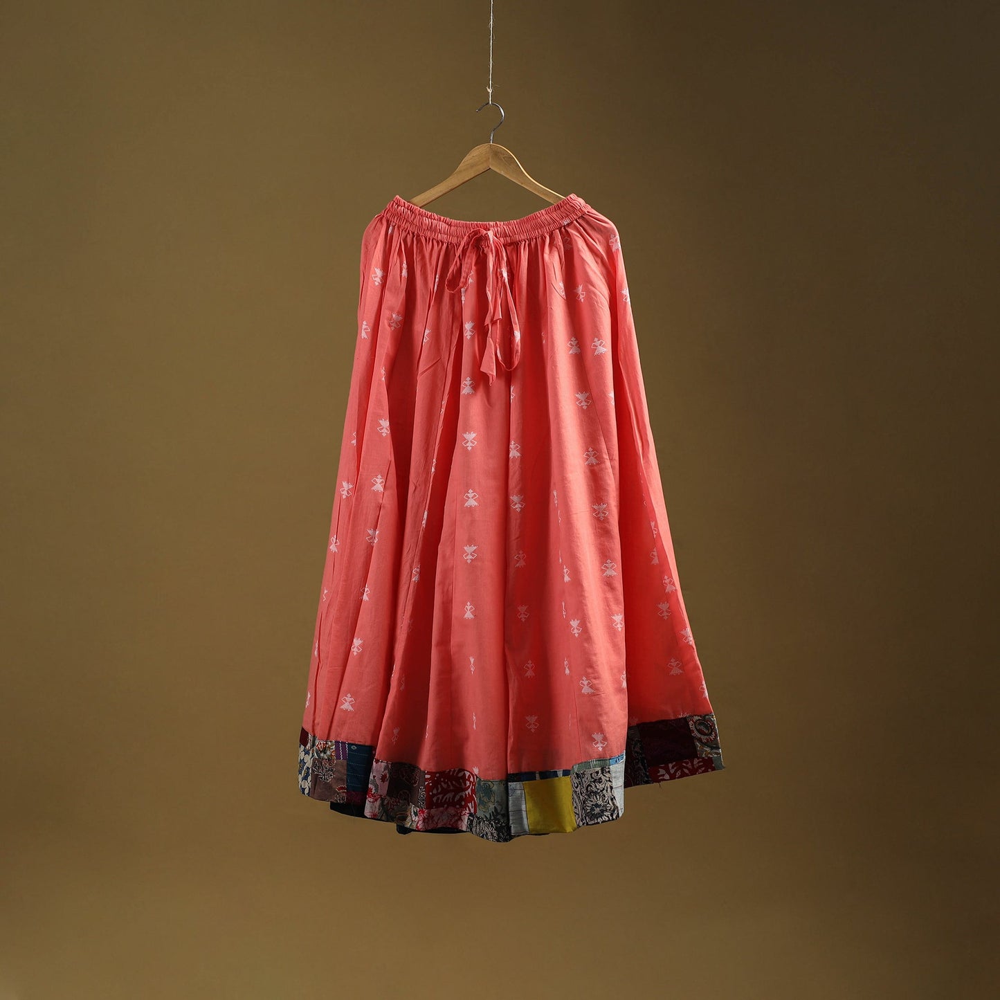 Jacquard patchwork 24 kali cotton long skirt 06