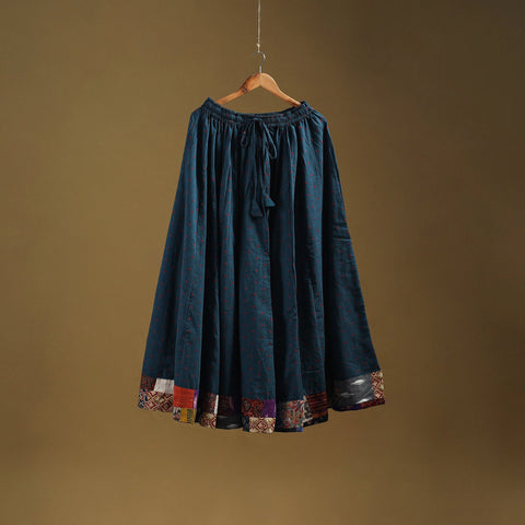 Jacquard patchwork 24 kali cotton long skirt 07