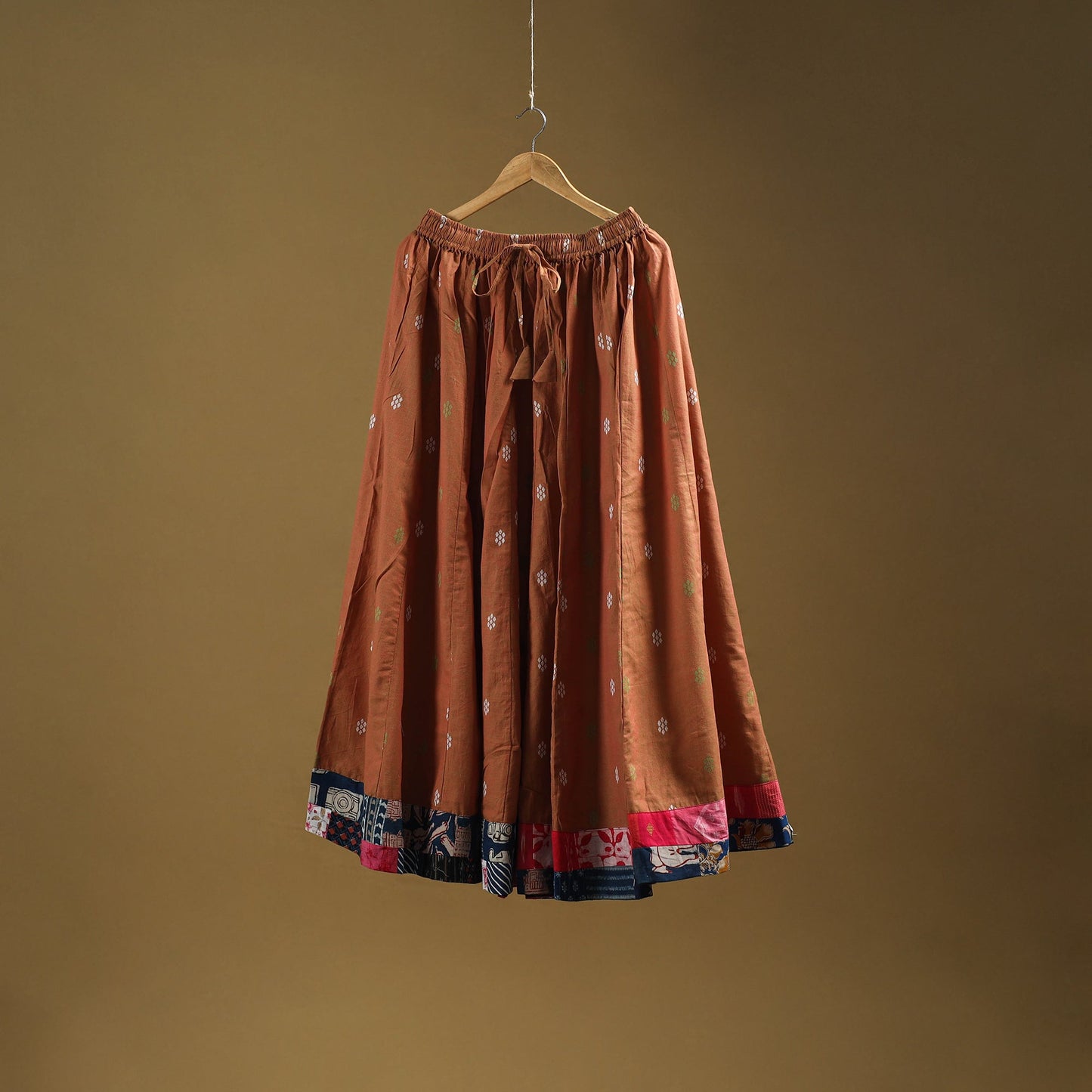 Jacquard patchwork 24 kali cotton long skirt 08