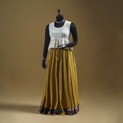 Jacquard patchwork 24 kali cotton long skirt 09