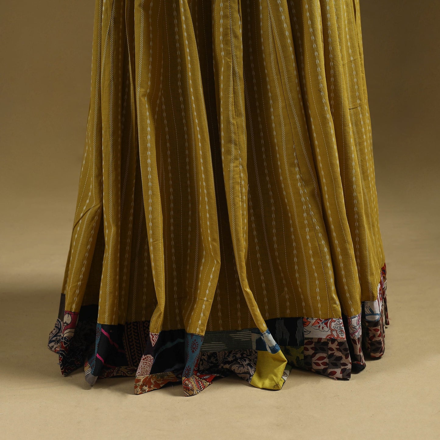 Jacquard patchwork 24 kali cotton long skirt 09