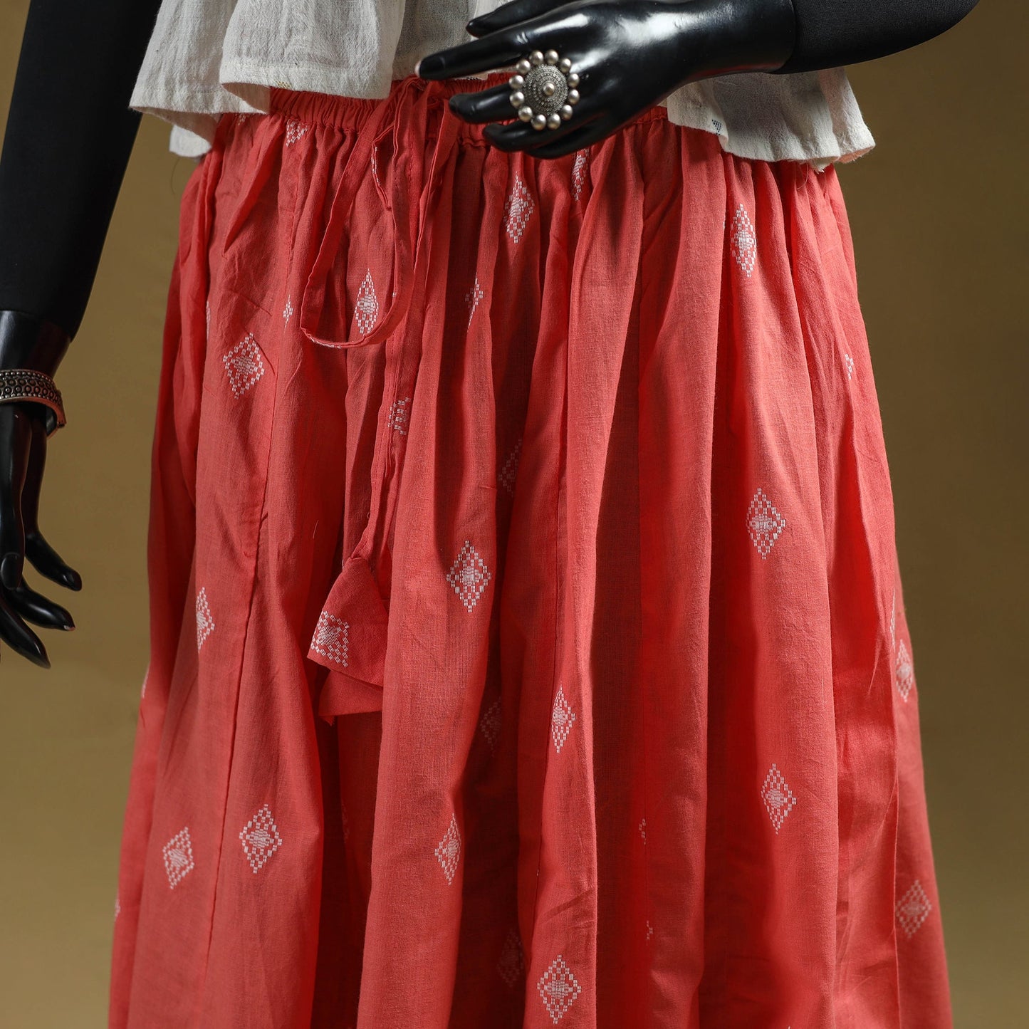 Jacquard patchwork 24 kali cotton long skirt 12