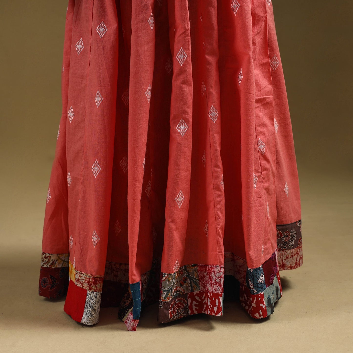 Jacquard patchwork 24 kali cotton long skirt 12