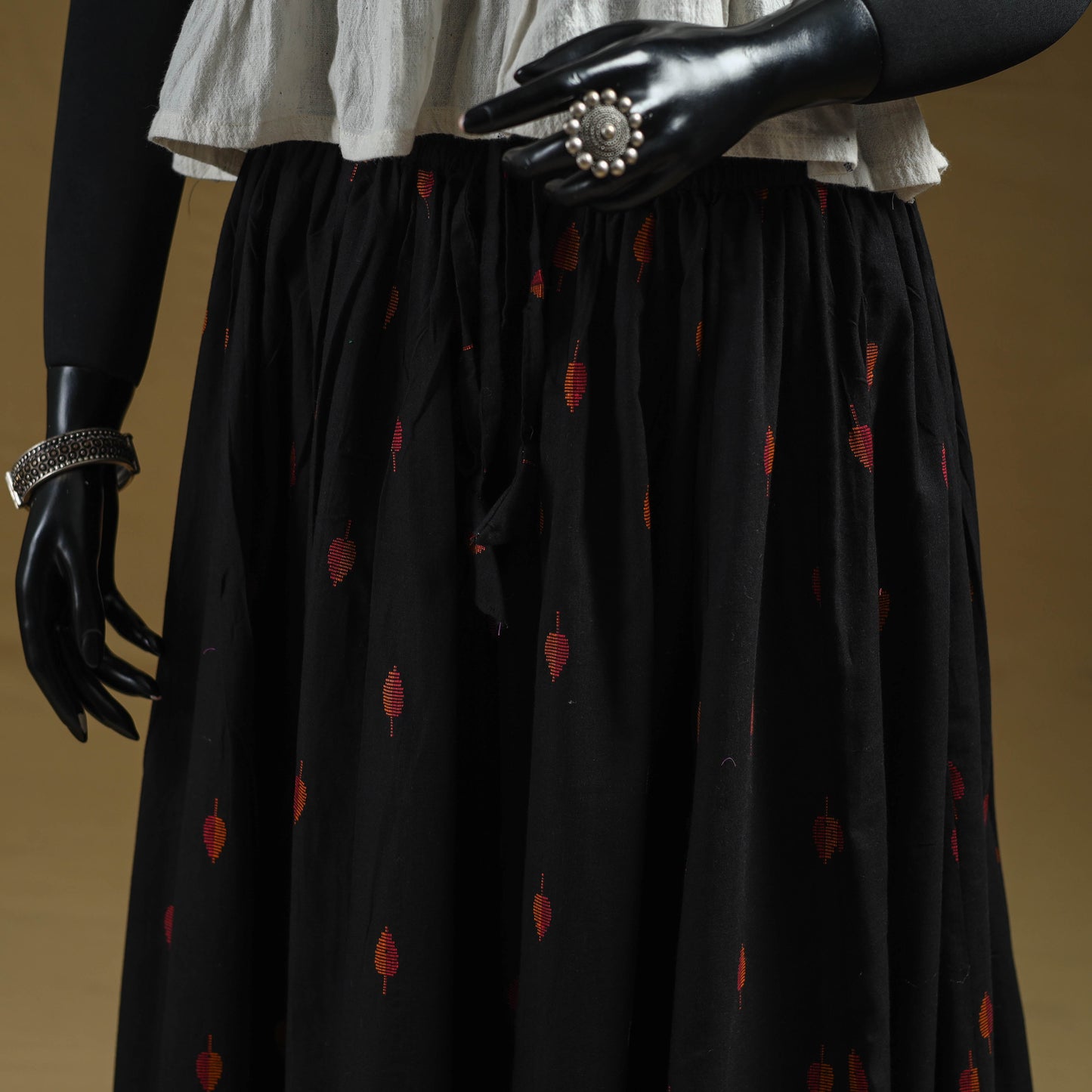 Jacquard patchwork 24 kali cotton long skirt 13