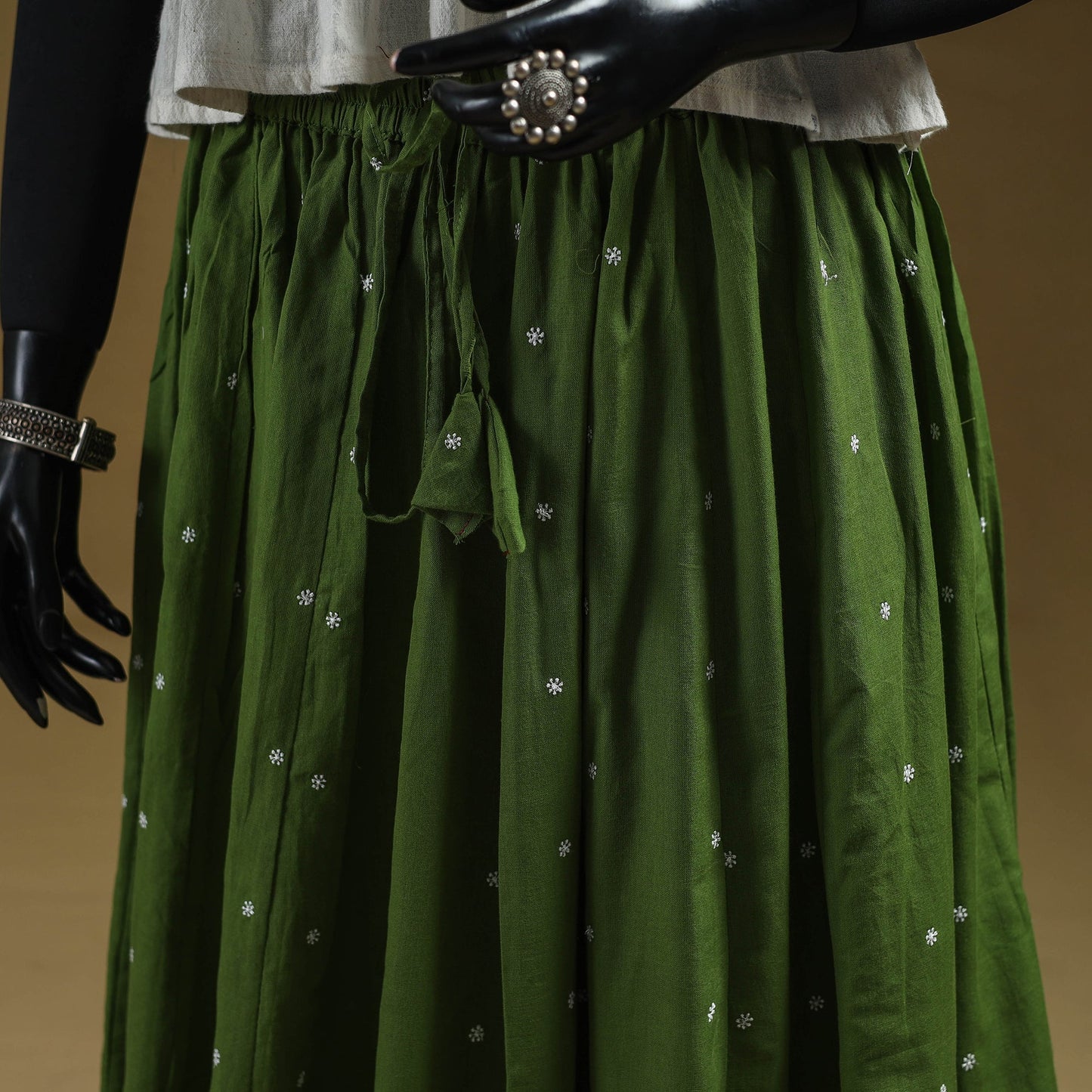 Jacquard patchwork 24 kali cotton long skirt 15