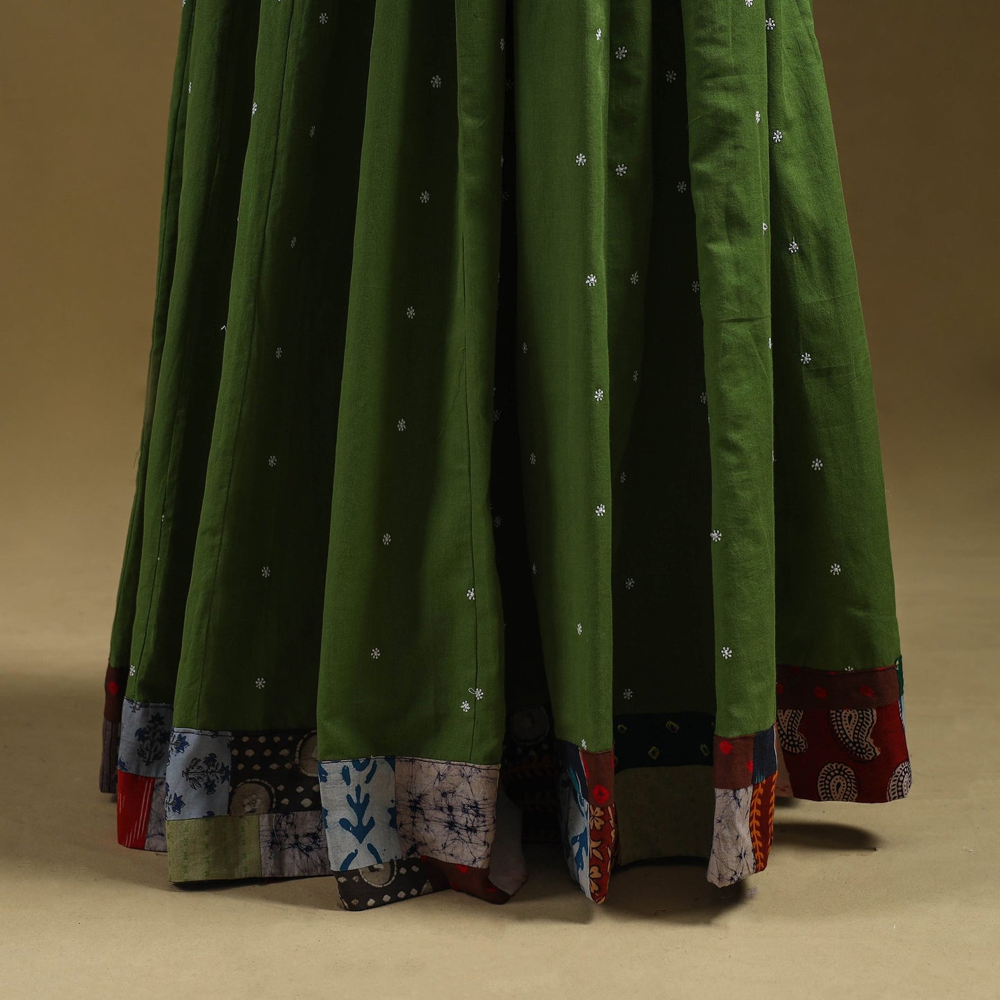 Jacquard patchwork 24 kali cotton long skirt 15