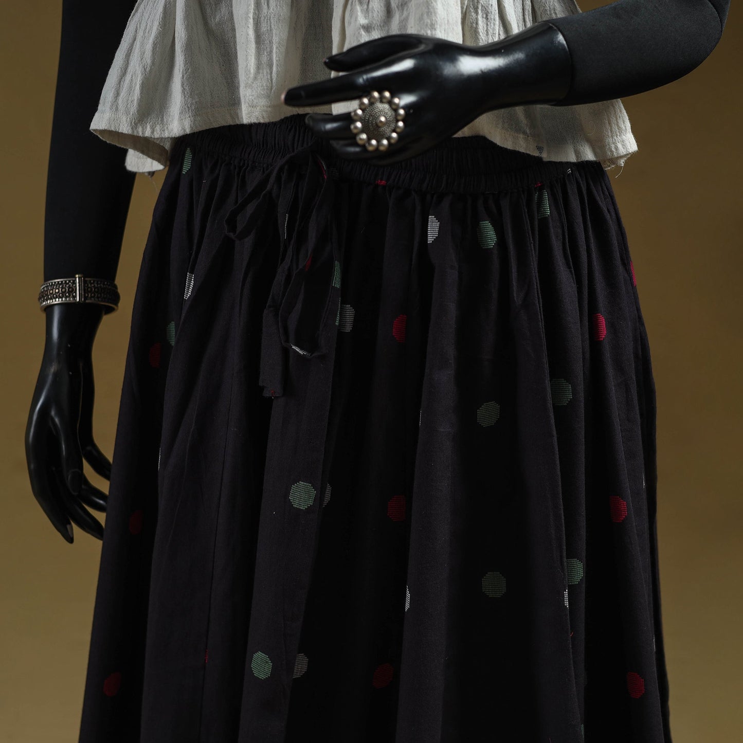 Jacquard patchwork 24 kali cotton long skirt 16