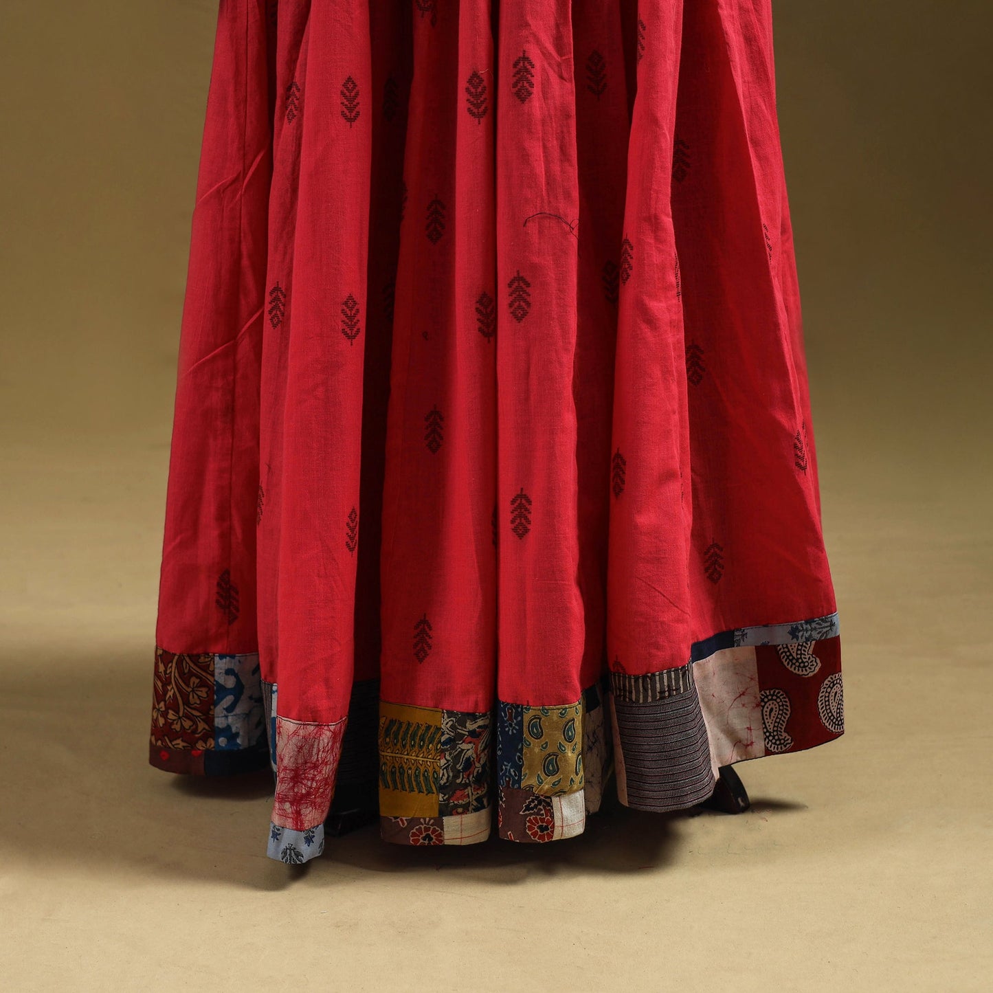 Jacquard patchwork 24 kali cotton long skirt 17