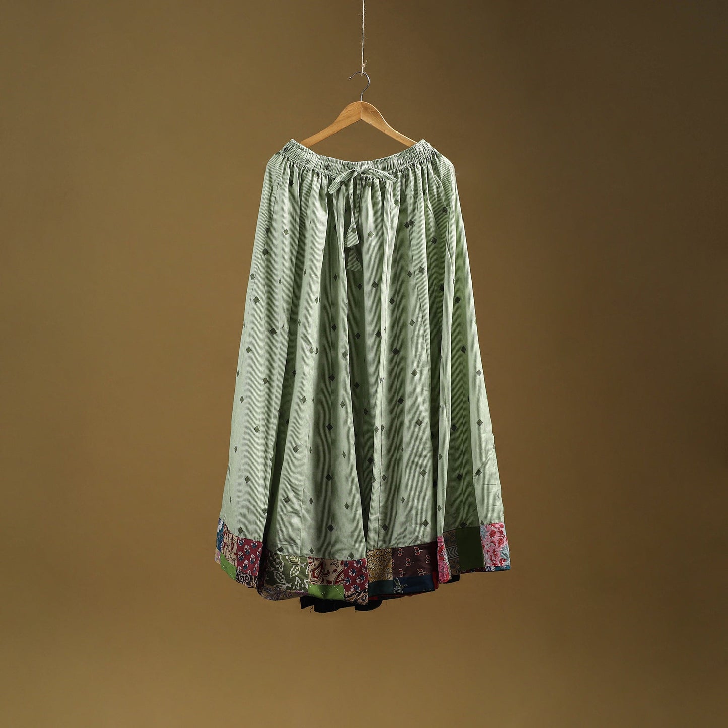 Jacquard patchwork 24 kali cotton long skirt 18