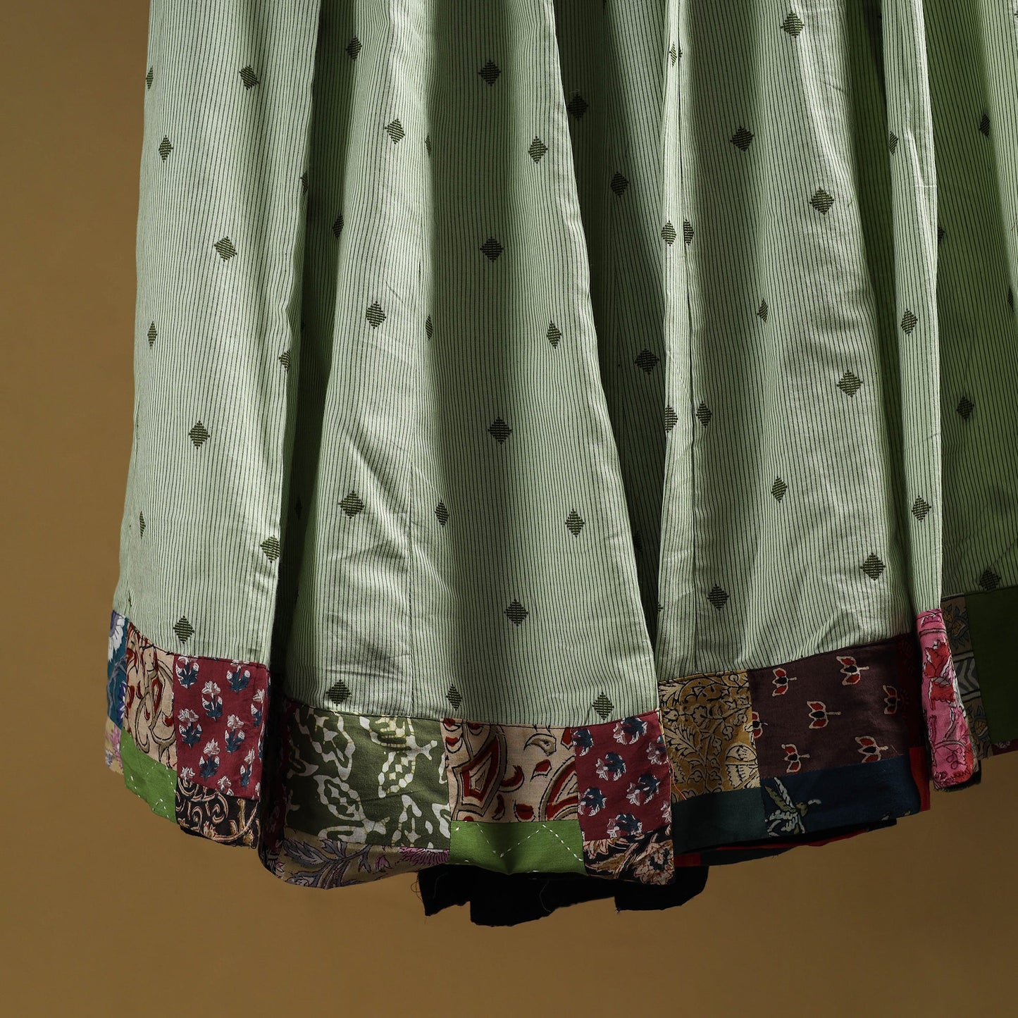 Jacquard patchwork 24 kali cotton long skirt 18