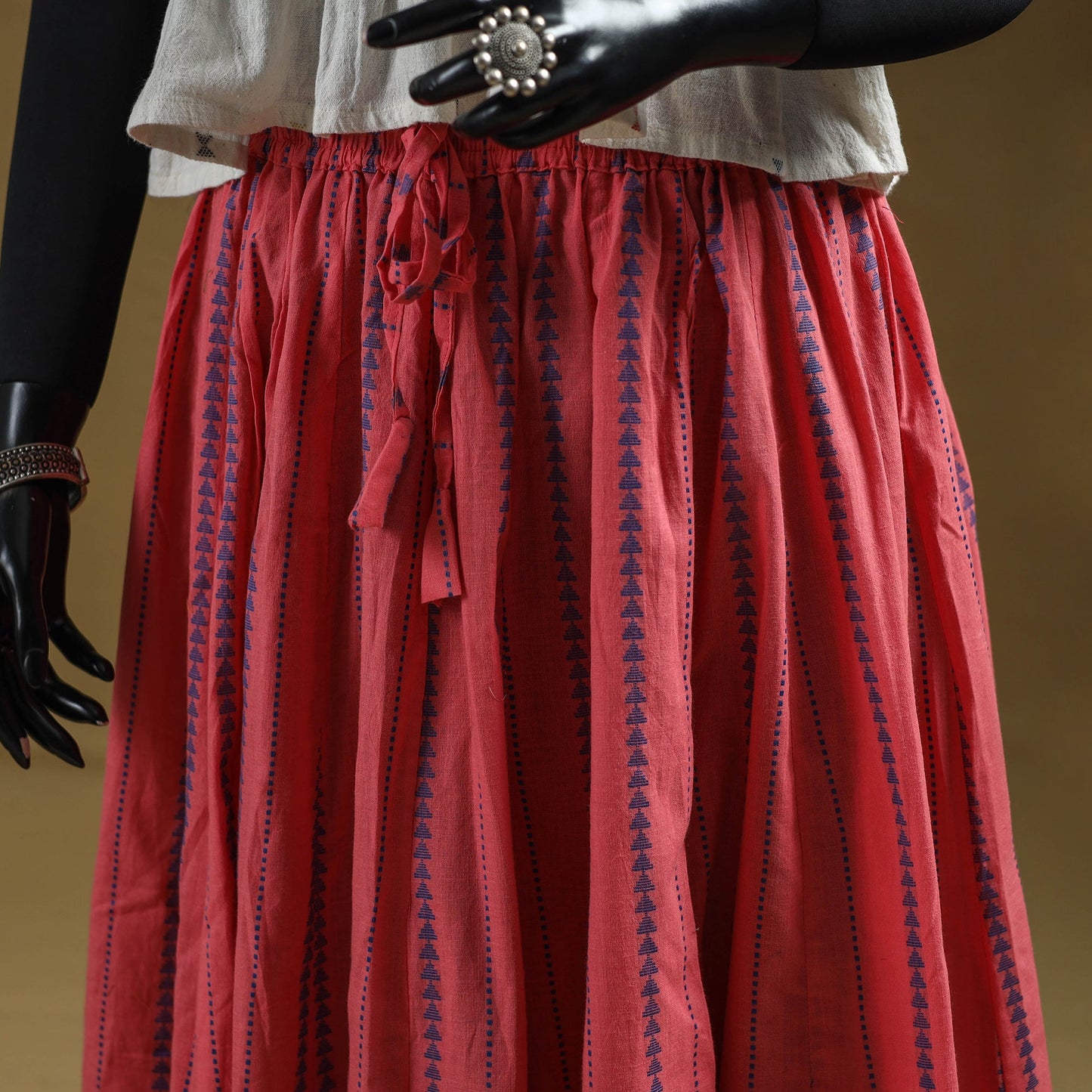 Jacquard patchwork 24 kali cotton long skirt 19