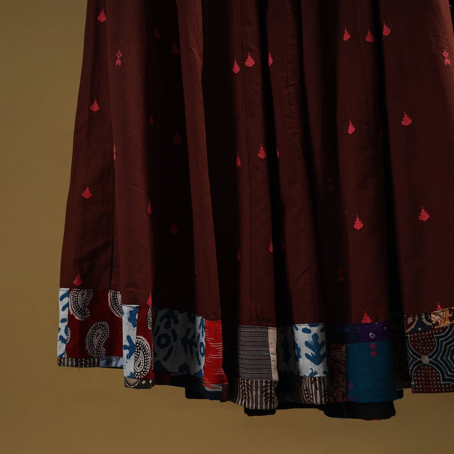 Jacquard patchwork 24 kali cotton long skirt 21