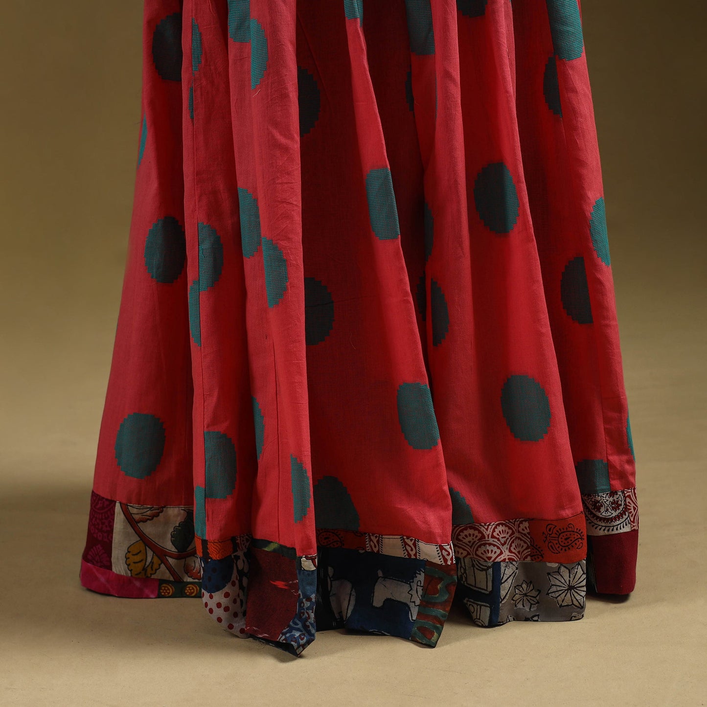 Jacquard patchwork 24 kali cotton long skirt 23