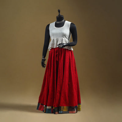 Jacquard patchwork 24 kali cotton long skirt 25