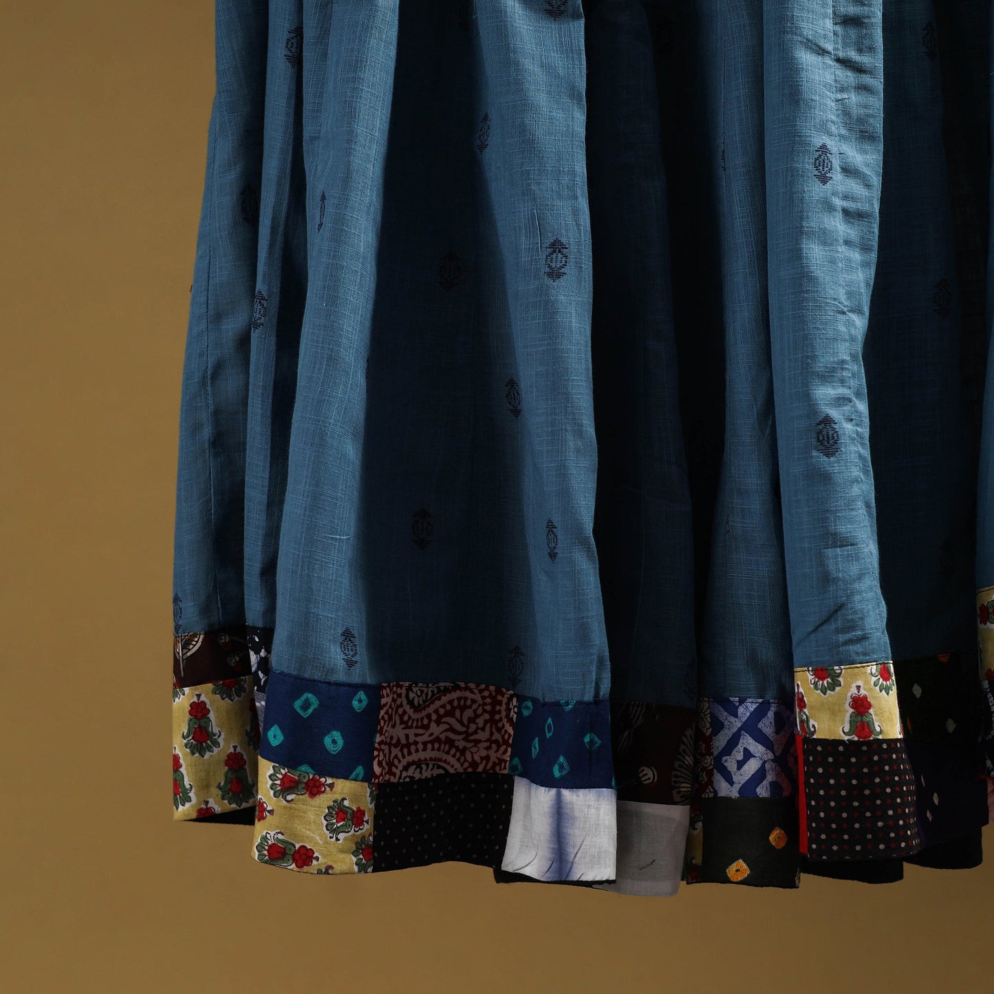 Jacquard patchwork 24 kali cotton long skirt 26