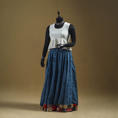 Jacquard patchwork 24 kali cotton long skirt 26