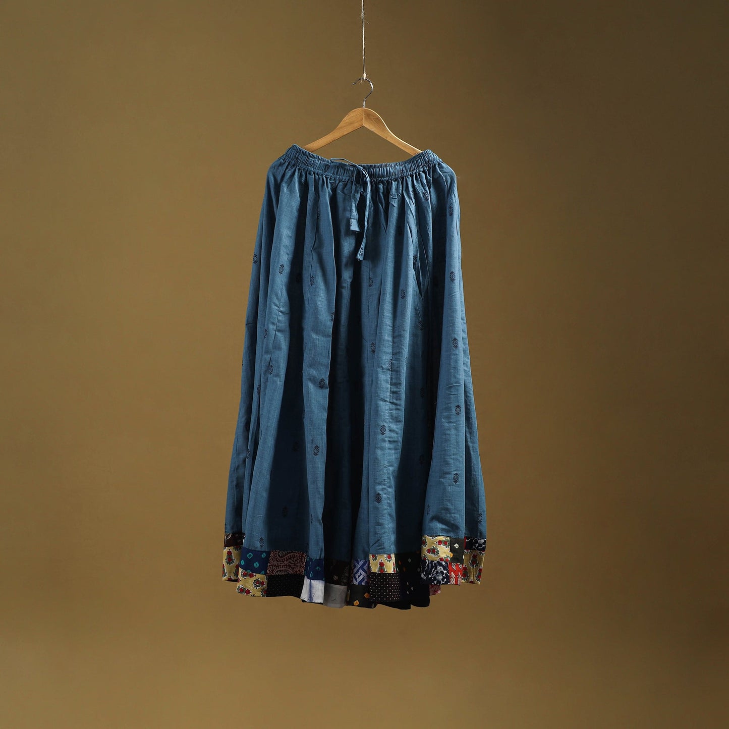 Jacquard patchwork 24 kali cotton long skirt 26