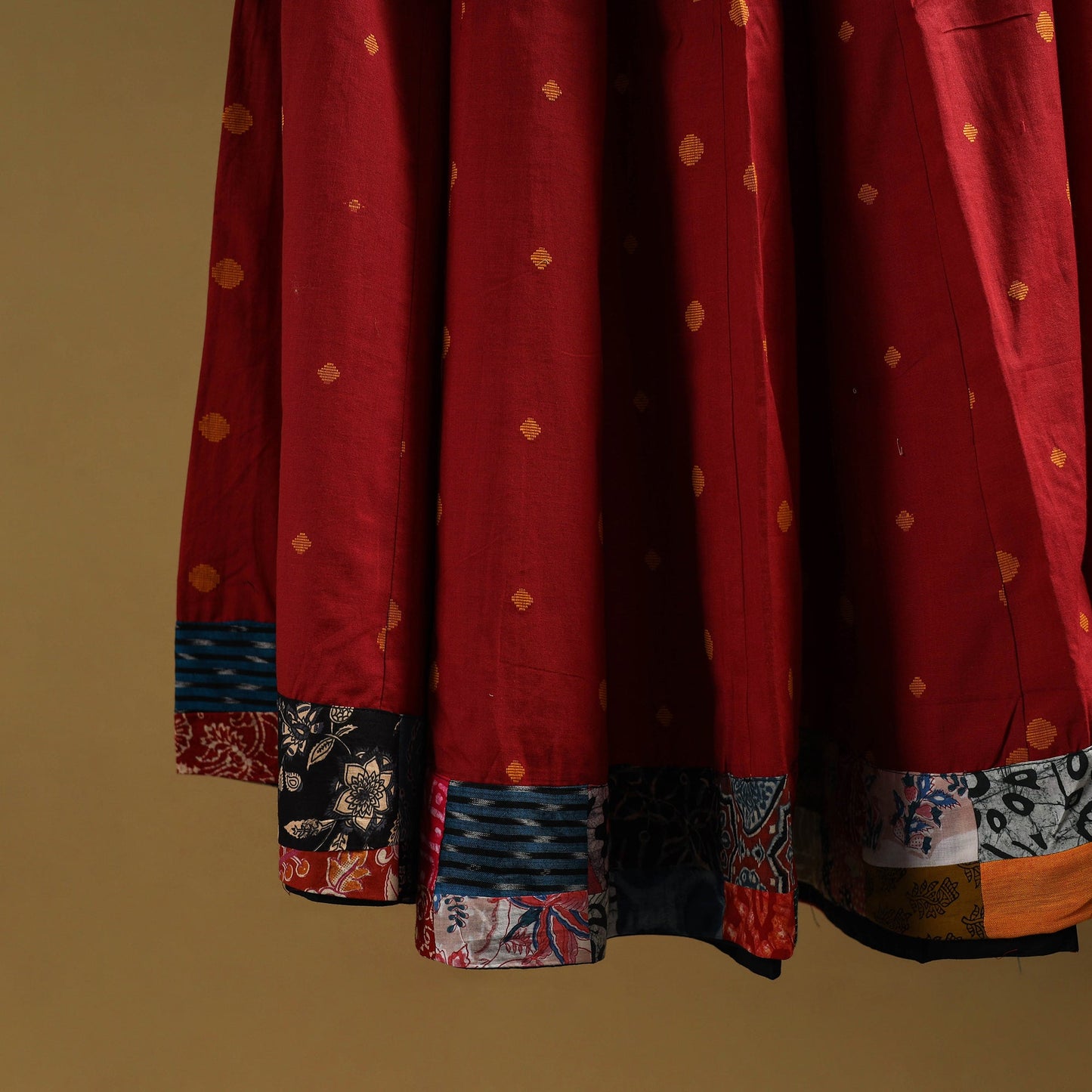 Jacquard patchwork 24 kali cotton long skirt 28