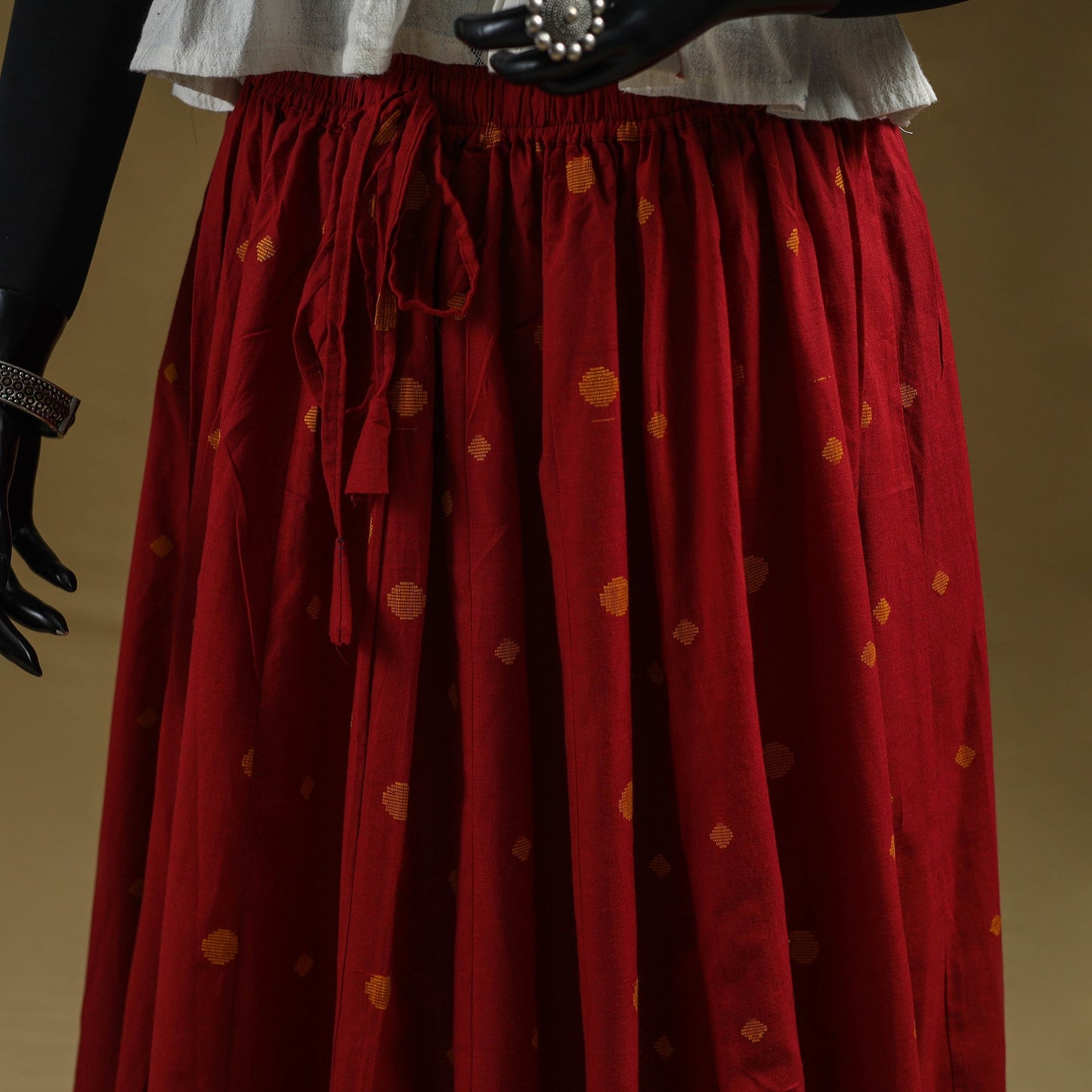 Jacquard patchwork 24 kali cotton long skirt 28