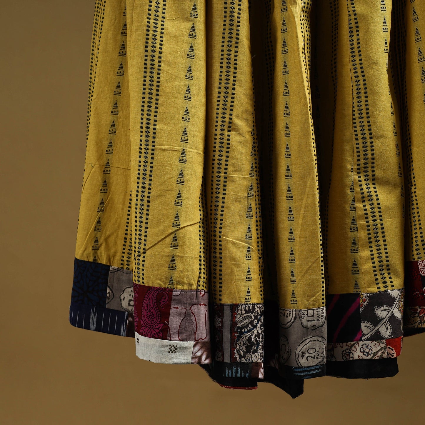 Jacquard patchwork 24 kali cotton long skirt 30