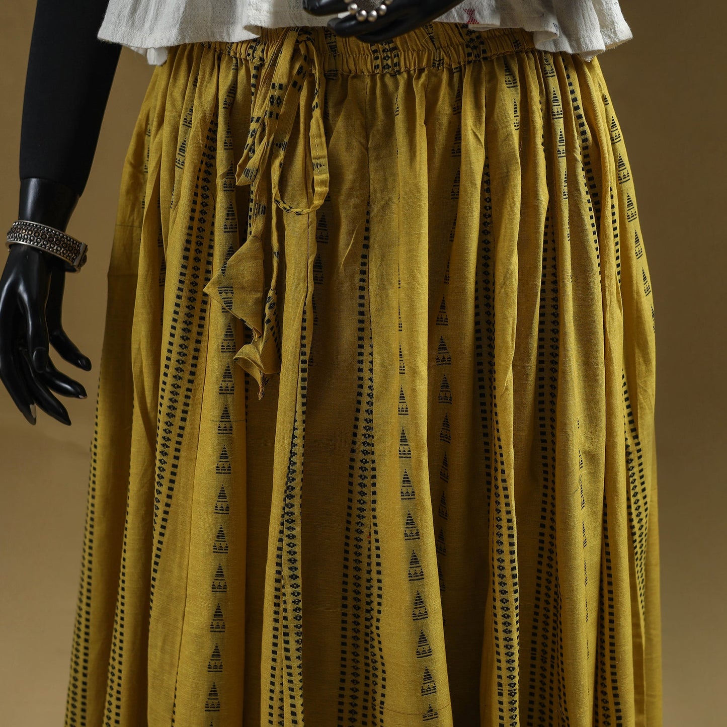 Jacquard patchwork 24 kali cotton long skirt 30