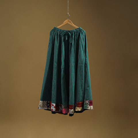Jacquard patchwork 24 kali cotton long skirt - handcrafted