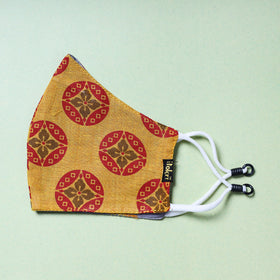  Jacquard  Block Printed Cotton 3 Layer Snug Fit Face Cover 