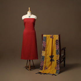 Jacquard weave cotton 2pc unstitched dress material