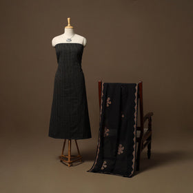 Jacquard weave cotton 2pc unstitched dress material