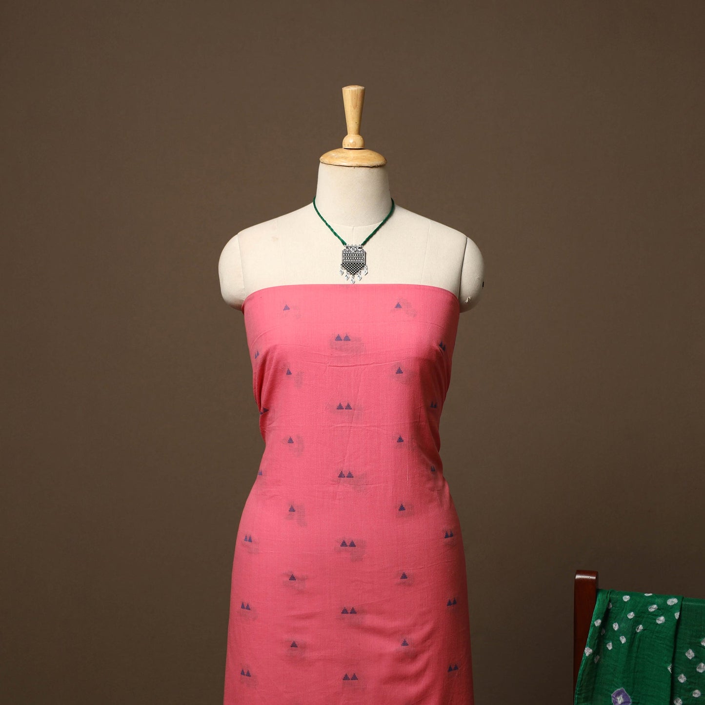 Jacquard weave cotton 2pc unstitched dress material