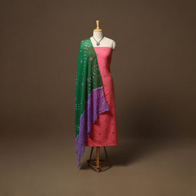 Jacquard weave cotton 2pc unstitched dress material