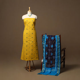 Jacquard weave cotton 2pc unstitched dress material