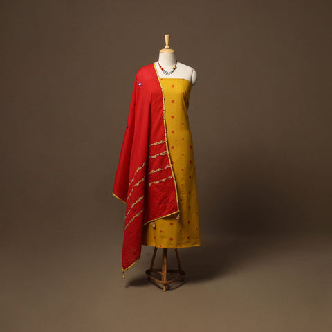 Jacquard weave cotton 2pc unstitched dress material