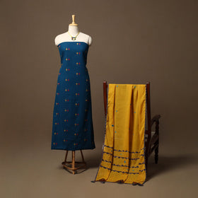 Jacquard weave cotton 2pc unstitched dress material