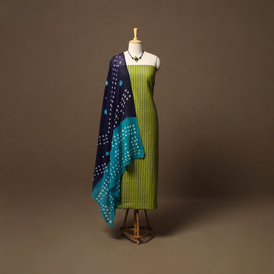 Jacquard weave cotton 2pc unstitched dress material