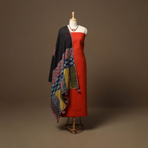 Jacquard weave cotton 2pc unstitched dress material