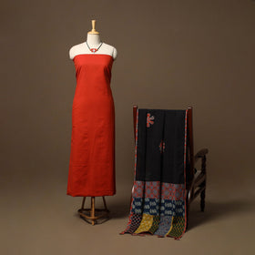 Jacquard weave cotton 2pc unstitched dress material