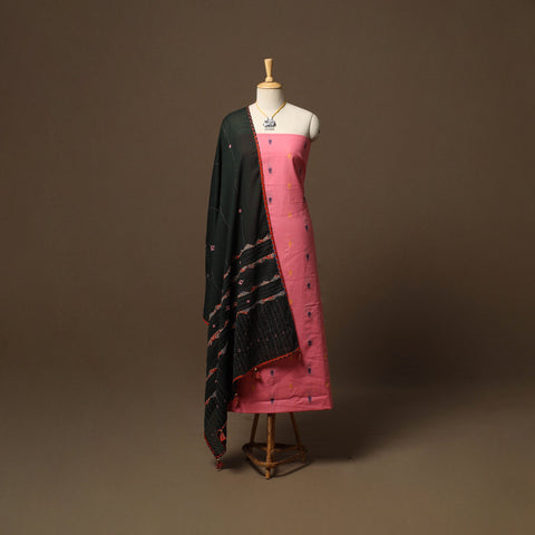 Jacquard weave cotton 2pc unstitched dress material